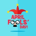 April fool `s day, typography, vector illustration, colorful, ca Royalty Free Stock Photo