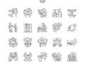 April Fools Day Vector Thin Line Icons