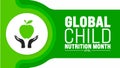 April is Global Child Nutrition Month background template. Holiday concept. use to background, banner, Royalty Free Stock Photo