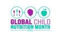 April is Global Child Nutrition Month background template. Holiday concept. use to background, banner, Royalty Free Stock Photo