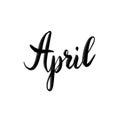 April Handwritten Brushpen Lettering