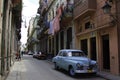 Old American cars in the streets of Cuba Royalty Free Stock Photo