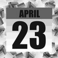 April 23 icon. For planning important day. Banner for holidays and special days. April twenty third.