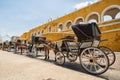 Horse carriages in Izamal Mexico