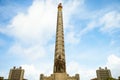 the Juche Tower and the accompanying monument