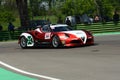 21 April 2018: Marco Gramenzi drive Alfa Romeo 4C ZYTEK during Motor Legend Festival 2018 at Imola Circuit Royalty Free Stock Photo