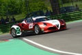 21 April 2018: Marco Gramenzi drive Alfa Romeo 4C ZYTEK during Motor Legend Festival 2018 at Imola Circuit Royalty Free Stock Photo