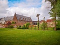 April 2019 - Mechelen, Belgium: The recently opened garden of the archiepiscopal palace in the city center
