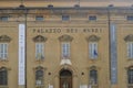 April 2022 Modena, Italy: Facade of Palazzo dei Musei, Palace of Museums