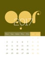 April 2017 Modern, Fresn, Clean and Cool Calendar Royalty Free Stock Photo