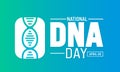 April National DNA Day background template. Holiday concept. use to background, banner, placard, card, and poster