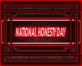 30 April, National Honesty Day, Neon Text Effect on Bricks Background