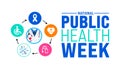 April is National Public Health Week background template. Holiday concept. use to background, banner,