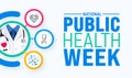 April is National Public Health Week background template. Holiday concept. use to background, banner,