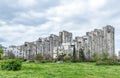 18. April 2023. New Belgrade, Serbia. New Belgrade View with socialistic architecture in brutalism style of construction. Building Royalty Free Stock Photo