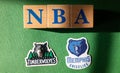 National Basketball Association club emblems. Royalty Free Stock Photo