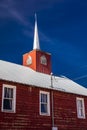 APRIL 27, 2017 - PARADOX COLORADO - Paradox Community Center and Church with cross, off State. USA, Red Royalty Free Stock Photo
