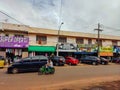 April 18, 2023, Paraguay. Partial view of commerce in the center of the city of Pedro Juan Caballero, Paraguay. The city borders