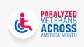April is Paralyzed Veterans Across America Month background template. Holiday concept.