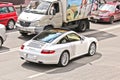 Kiev, Ukraine; April 10, 2014. Porsche targa 4 in motion