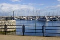 26 April 2018 The public footpath overlooking the ever popular boating marina at Bangor County Down in Northern Ireland