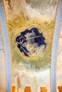 Pubol Fresco decorated ceiling in Dali Gala castle.