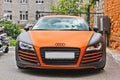 Kiev, Ukraine; April 29, 2014; R8 Audi in orange mat Royalty Free Stock Photo