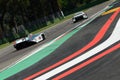 21 April 2018: Riccardo Patrese drive Lancia Martini LC1 prototype during Motor Legend Festival 2018 Royalty Free Stock Photo