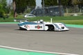 21 April 2018: Riccardo Patrese drive Lancia Martini LC1 prototype during Motor Legend Festival 2018 Royalty Free Stock Photo