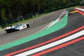 21 April 2018: Riccardo Patrese drive Lancia Martini LC1 prototype during Motor Legend Festival 2018 at Imola Circuit Royalty Free Stock Photo