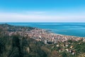 April 2024, Rize, Turkey: panorama of the city of Rize in the Turkish region of Karadeniz, landscape overview of the cityscape, Royalty Free Stock Photo