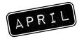 April rubber stamp