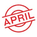 April rubber stamp