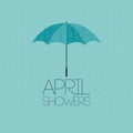 April Showers May Flowers Vector Template Design Illustration Royalty Free Stock Photo