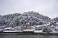 April Snow in my City, Mosque on snow