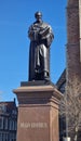 Statue of Hugo Grotius, on Market square in Delft, Netherlands.