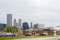 April 2015 - Stormy weather over Tulsa oklahoma Skyline Royalty Free Stock Photo