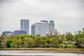 April 2015 - Stormy weather over Tulsa oklahoma Skyline Royalty Free Stock Photo