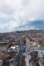 Cattle Market avenue in the city of Cork, as seen from the Shandon Bells and Tower of St. Anne`s church Royalty Free Stock Photo