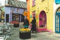 Colorful houses in Newman`s Mall and Market street in Kinsale