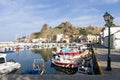 April 28th 2019 - Myrina, Lemnos island, Greece - View to the picturesque harbor of Myrina, the capital of Lemnos island, Greece