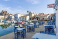 April 28th 2019 - Myrina, Lemnos island, Greece - View to the picturesque harbor of Myrina, the capital of Lemnos island, Greece