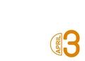 3 April. Today Date of month, Simple calendar icon on background. Planning. Time management. Set of calendar icons for web design