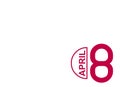 8 April. Today Date of month, Simple calendar icon on background. Planning. Time management. Set of calendar icons for web design