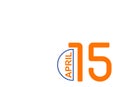 15 April. Today Date of month, Simple calendar icon on background. Planning. Time management. Set of calendar icons for web design