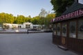 April 27, 2021. Truskavets, Ukraine. Torosevych Boulevard, city park, central pump room of mineral waters of Truskavets. Landscape