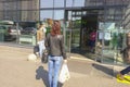 April 8, 2020, Ukraine, Kiev, the queue quarantine epidemic customers in the grocery store