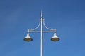 14 April 2023 - United Kingdom: Old fashioned street lamps against blue sky Royalty Free Stock Photo