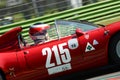 21 April 2018: Unknown drive Alfa Romeo 33 `Periscopica` Spider during Motor Legend Festival 2018 at Imola Circuit Royalty Free Stock Photo