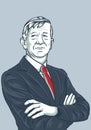 April, 17, 2020 A vector illustration of a portrait of Republican Presidential Candidate William Weld. Political campaign